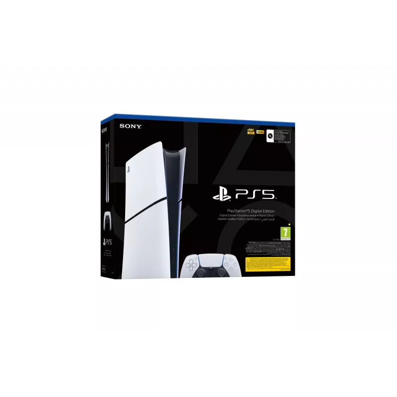 Sony PlayStation 5 (grupo de modelos – slim) Edição Digital, PlayStation 5, Preto, Branco, 16384 MB, GDDR6, 448 GB/s, AMD
