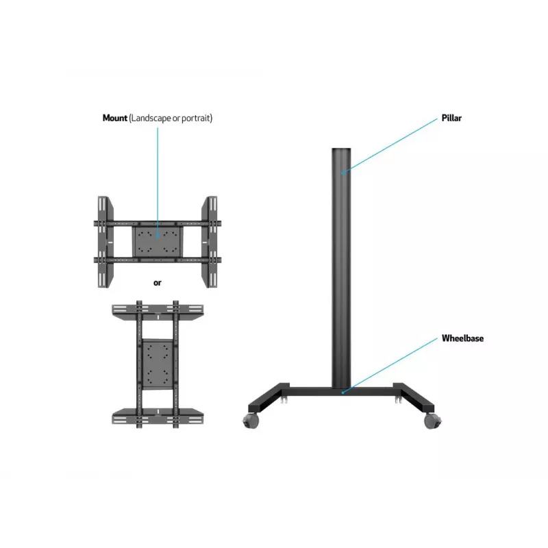 Suporte para ecrã Multibrackets M Display Stand 180 Single Preto