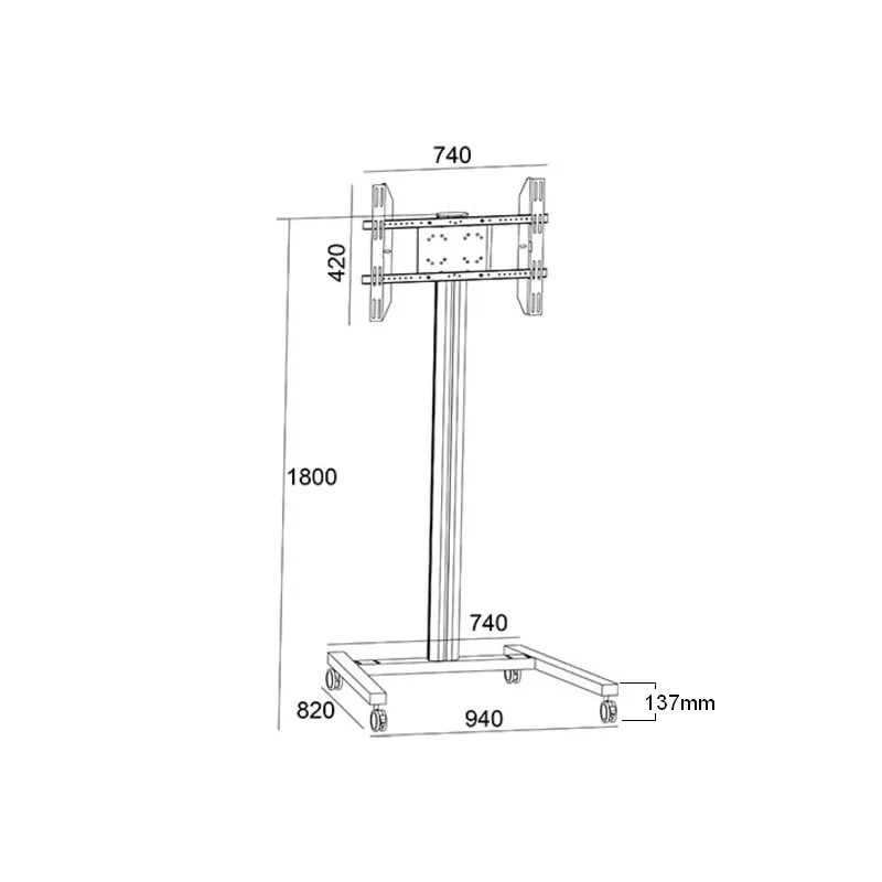 Suporte para ecrã Multibrackets M Display Stand 180 Single Preto