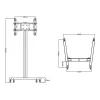 Suporte para ecrã Multibrackets M Display Stand 180 Single Preto