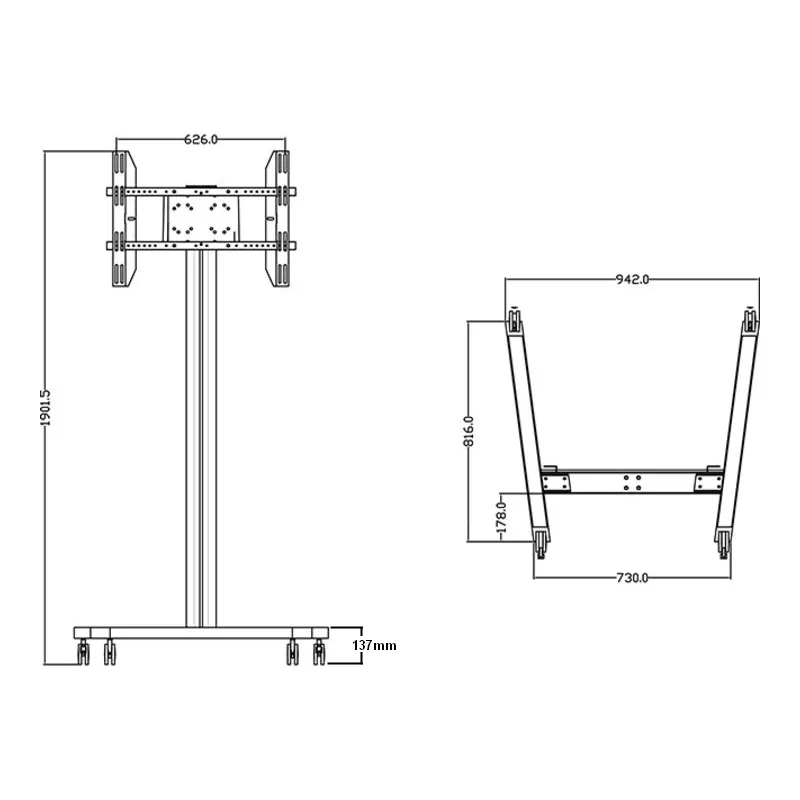 Suporte para ecrã Multibrackets M Display Stand 180 Single Preto