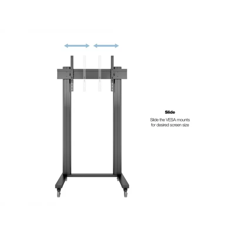 Suporte de ecrã público Multibrackets M Public Display Stand 210 Dual Pillar Wheelbase Preto