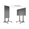 Suporte de ecrã público Multibrackets M Public Display Stand 210 Dual Pillar Wheelbase Preto