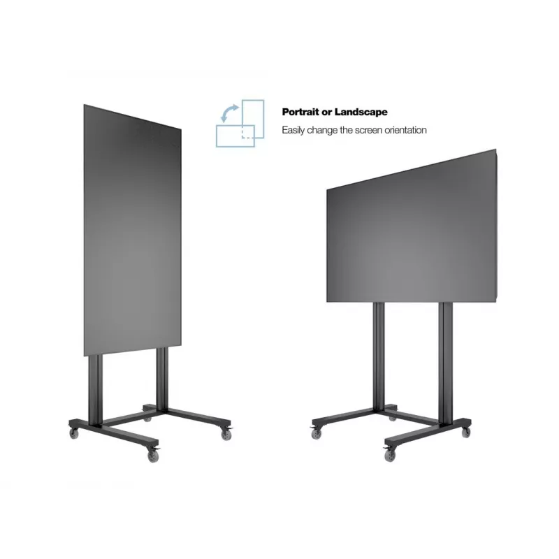 Suporte de ecrã público Multibrackets M Public Display Stand 210 Dual Pillar Wheelbase Preto