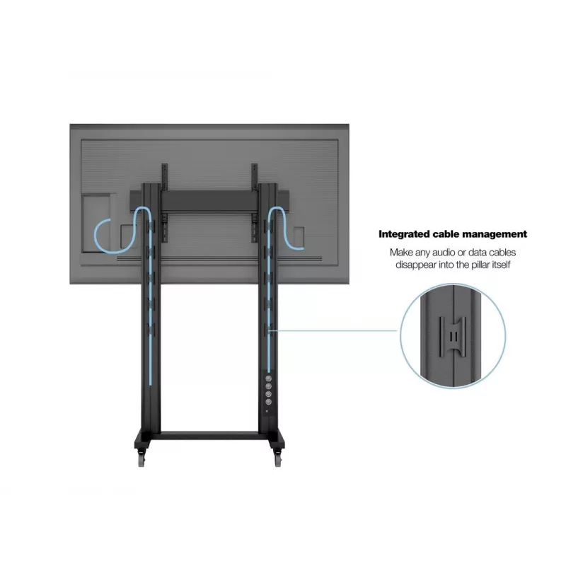 Suporte de ecrã público Multibrackets M Public Display Stand 210 Dual Pillar Wheelbase Preto