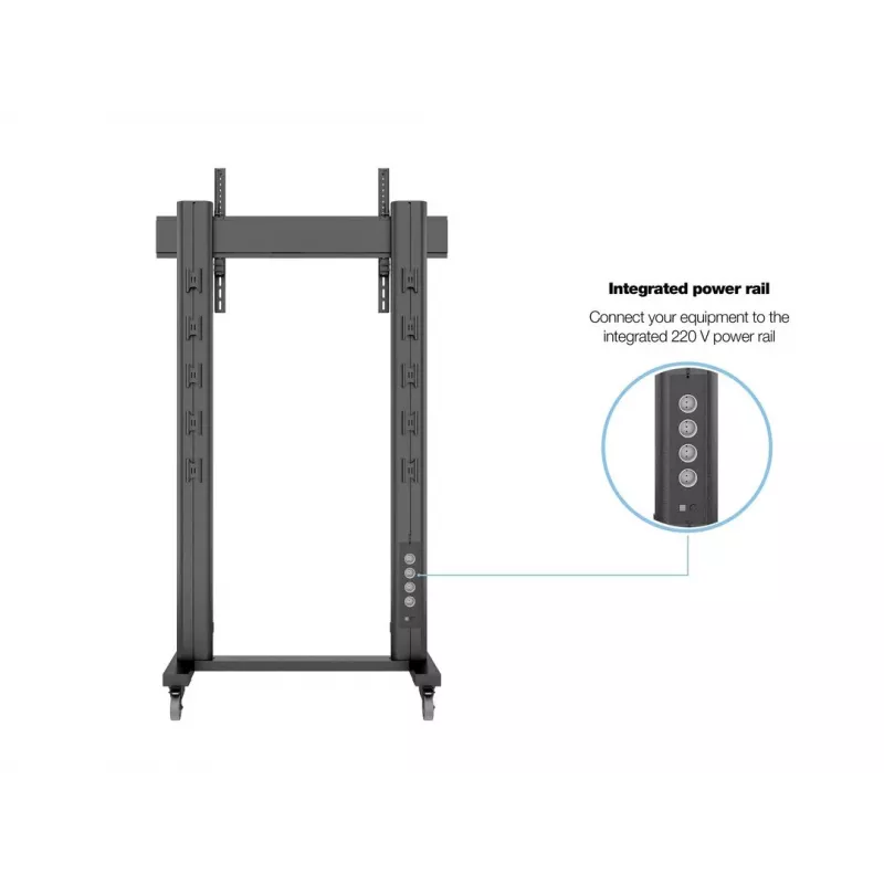 Suporte de ecrã público Multibrackets M Public Display Stand 210 Dual Pillar Wheelbase Preto