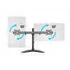 Suporte de secretária Multibrackets M Deskstand Basic Dual, Autónomo, 16 kg, 38,1 cm (15 polegadas), 68,6 cm (27 polegadas), 100 x 100 mm, Preto