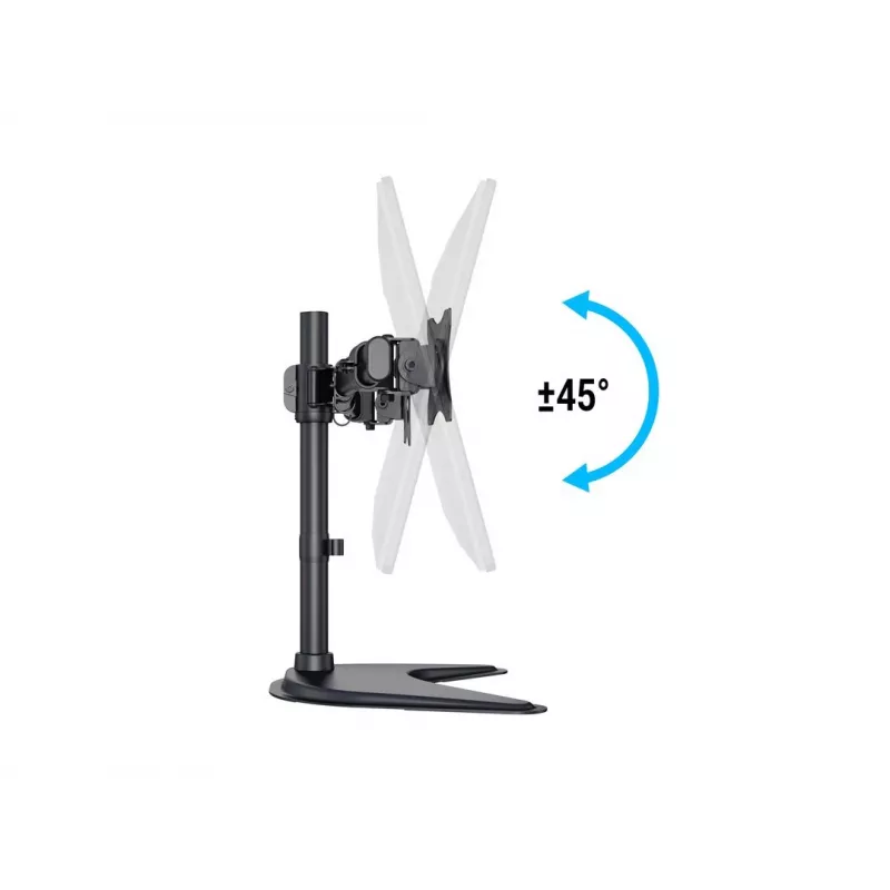 Suporte de secretária Multibrackets M Deskstand Basic Dual, Autónomo, 16 kg, 38,1 cm (15 polegadas), 68,6 cm (27 polegadas), 100 x 100 mm, Preto
