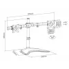 Suporte de secretária Multibrackets M Deskstand Basic Dual, Autónomo, 16 kg, 38,1 cm (15 polegadas), 68,6 cm (27 polegadas), 100 x 100 mm, Preto