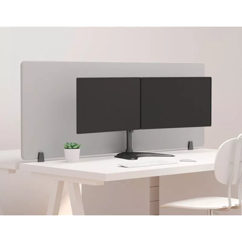 Suporte de secretária Multibrackets M Deskstand Basic Dual, Autónomo, 16 kg, 38,1 cm (15 polegadas), 68,6 cm (27 polegadas), 100 x 100 mm, Preto