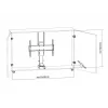 Suporte de TV motorizado Multibrackets M Lift Large capacidade 50 kg ecrãs de 37-65 polegadas