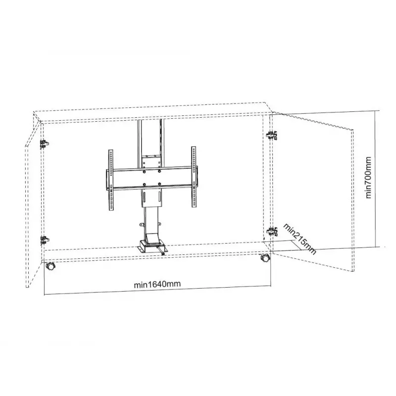 Suporte de TV motorizado Multibrackets M Lift Large capacidade 50 kg ecrãs de 37-65 polegadas