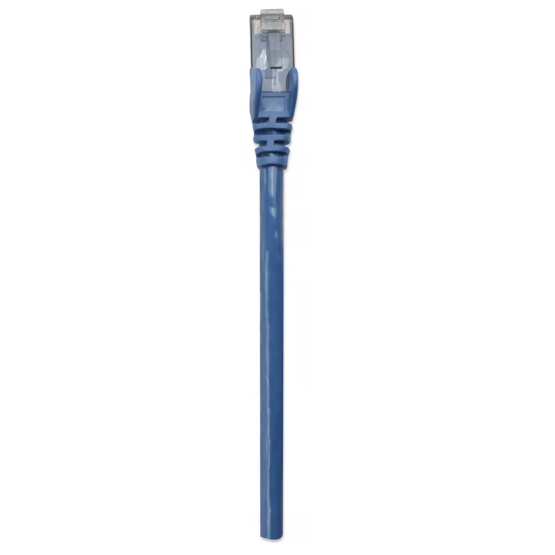 Cabo de rede patch Intellinet, Cat6, 10 m, azul, CCA, U/UTP, PVC, RJ45, contactos banhados a ouro, proteção da patilha, bainha de proteção contra dobras, garantia vitalícia