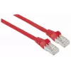 Cabo de rede patch Intellinet, cabo Cat7/fichas Cat6A, 5 m, vermelho, cobre, S/FTP, LSOH/LSZH, PVC, RJ45, contactos banhados a ouro, sem patilha, proteção contra dobras moldada, garantia vitalícia