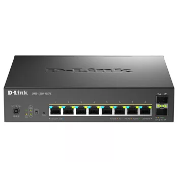 Switch D-Link 10 portas Multi-Gigabit Smart Managed PoE+ com 8 portas Multi-Gigabit 2.5G PoE e 2 portas 10G SFP+