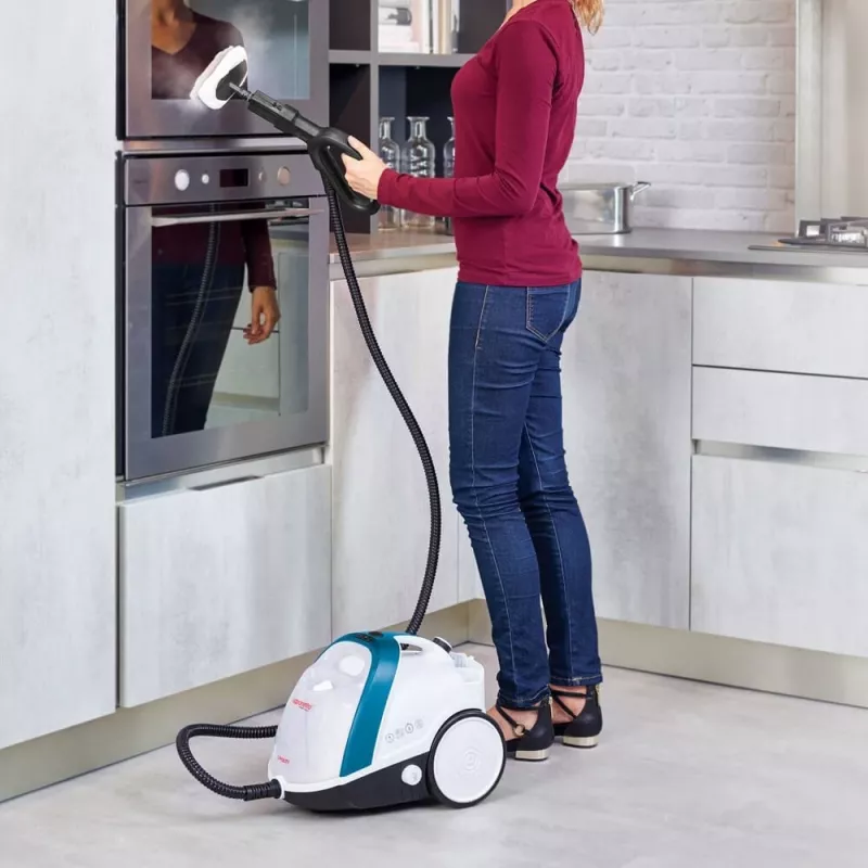 Limpa a vapor cilíndrico Polti Vaporetto Smart 100_B 1500 W azul, branco