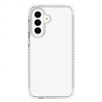 Cellularline Ultra Strong - capa transparente ultraprotetora para Galaxy A57 com bordas amortecedoras e câmaras de ar integradas, desenvolvida para proteção máxima em quedas acidentais.