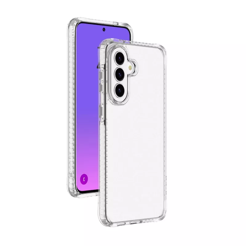 Cellularline Ultra Strong - capa transparente ultraprotetora para Galaxy A57 com bordas amortecedoras e câmaras de ar integradas, desenvolvida para proteção máxima em quedas acidentais.