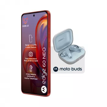 Motorola edge 60 neo + Moto Buds PG38C05749 16,1 cm (6,36 polegadas) Dual SIM Android 15 5G USB-C 8 GB 256 GB 5200 mAh vermelho