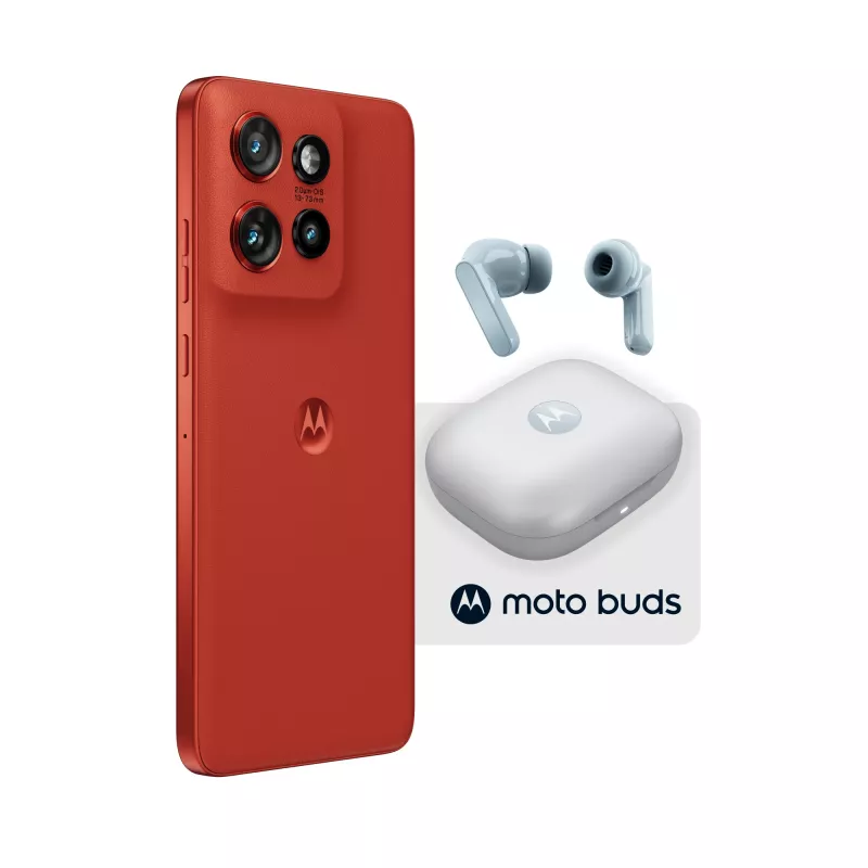 Motorola edge 60 neo + Moto Buds PG38C05749 16,1 cm (6,36 polegadas) Dual SIM Android 15 5G USB-C 8 GB 256 GB 5200 mAh vermelho