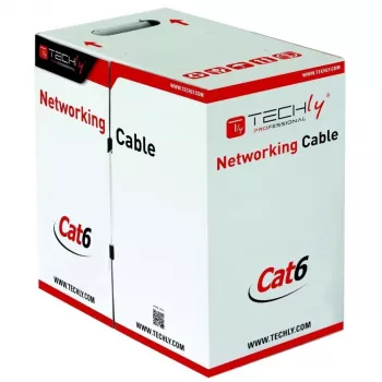 Cabo de rede Techly ITP-C6F-FL cinzento 305 m Cat6 F/UTP (FTP)