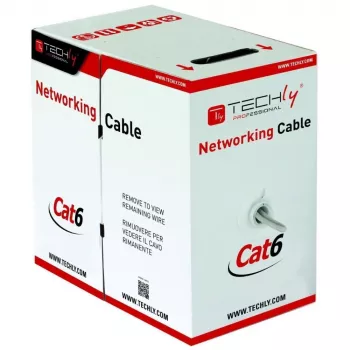 Cabo de rede Techly ITP-C6F-FL cinzento 305 m Cat6 F/UTP (FTP)