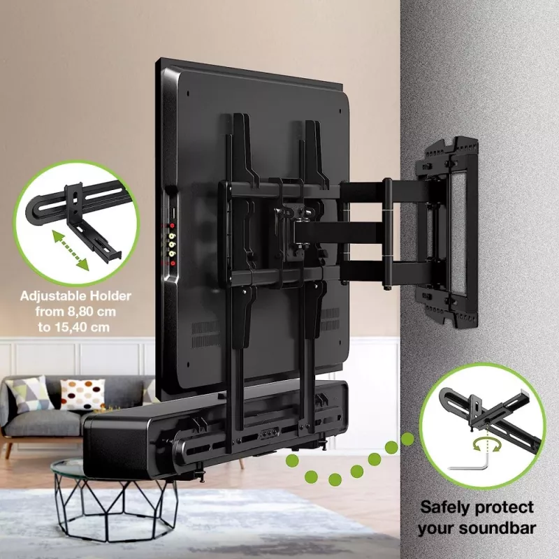 Suporte de parede universal Techly para barra de som VESA máx. 600x400