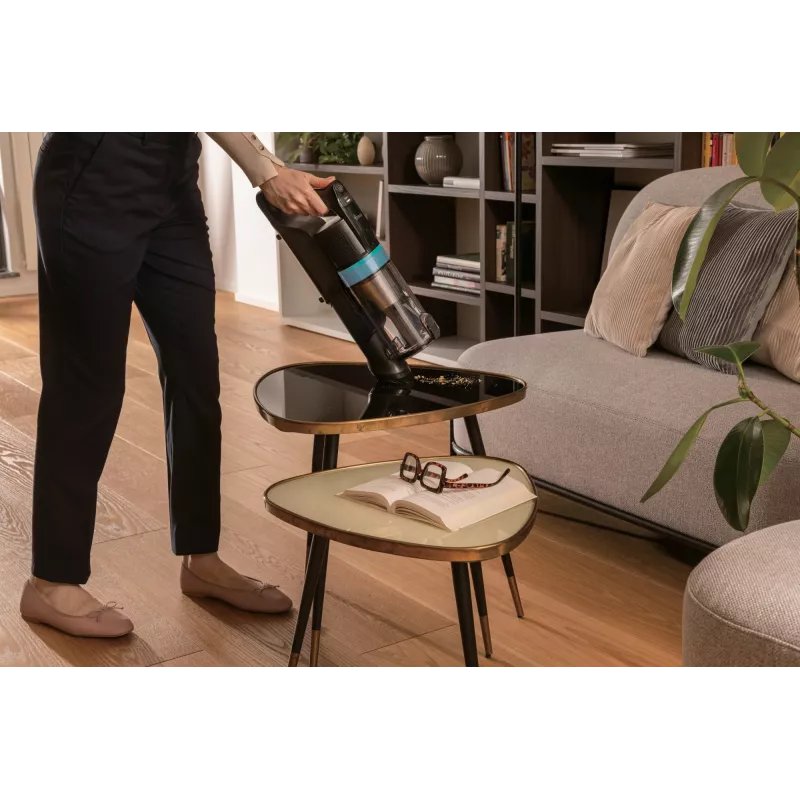 Aspirador de bateria Hoover HF1P10PX 011 seco espuma, micro sem saco 0,7 l 165 W preto, turquesa 22 Ah
