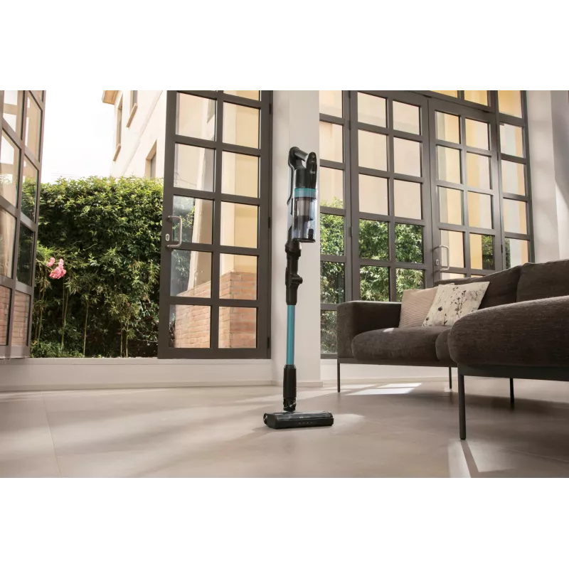 Aspirador de bateria Hoover HF1P10PX 011 seco espuma, micro sem saco 0,7 l 165 W preto, turquesa 22 Ah