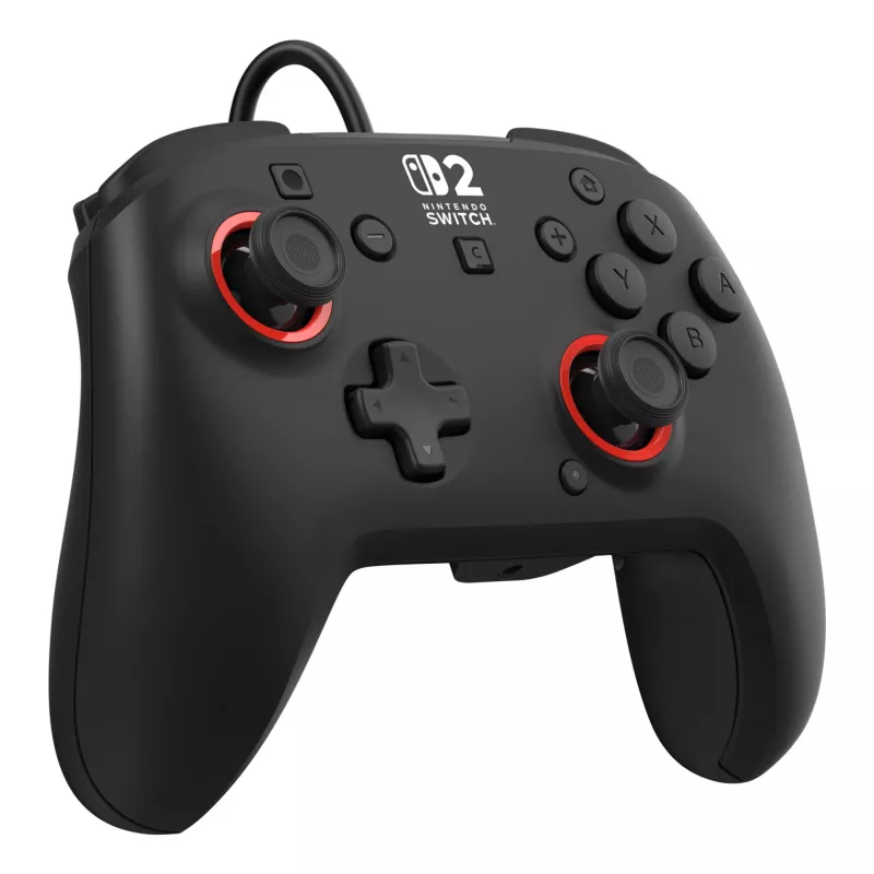 Comando de jogos com fios Turtle Beach Rematch para Nintendo Switch 2 – USB-C, cabo de 3 m, botão de retroceder, D-pad, preto