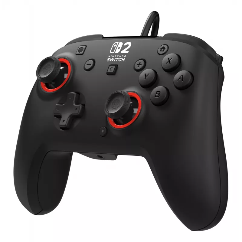 Comando de jogos com fios Turtle Beach Rematch para Nintendo Switch 2 – USB-C, cabo de 3 m, botão de retroceder, D-pad, preto