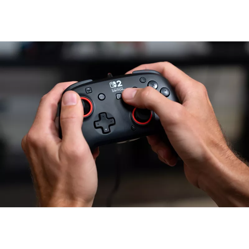 Comando de jogos com fios Turtle Beach Rematch para Nintendo Switch 2 – USB-C, cabo de 3 m, botão de retroceder, D-pad, preto