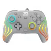 Comando de jogos RGB com fios Turtle Beach Afterglow Wave cinzento – USB-C, cabo de 3 m, para Nintendo Switch / Switch 2 / Switch OLED