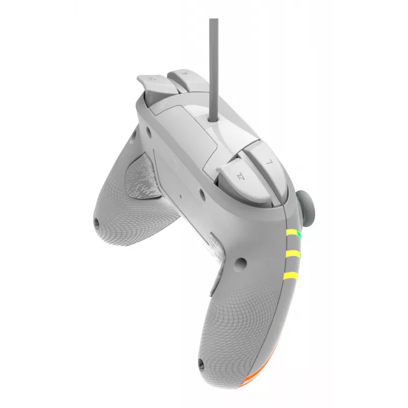 Comando de jogos RGB com fios Turtle Beach Afterglow Wave cinzento – USB-C, cabo de 3 m, para Nintendo Switch / Switch 2 / Switch OLED