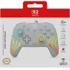 Comando de jogos RGB com fios Turtle Beach Afterglow Wave cinzento – USB-C, cabo de 3 m, para Nintendo Switch / Switch 2 / Switch OLED