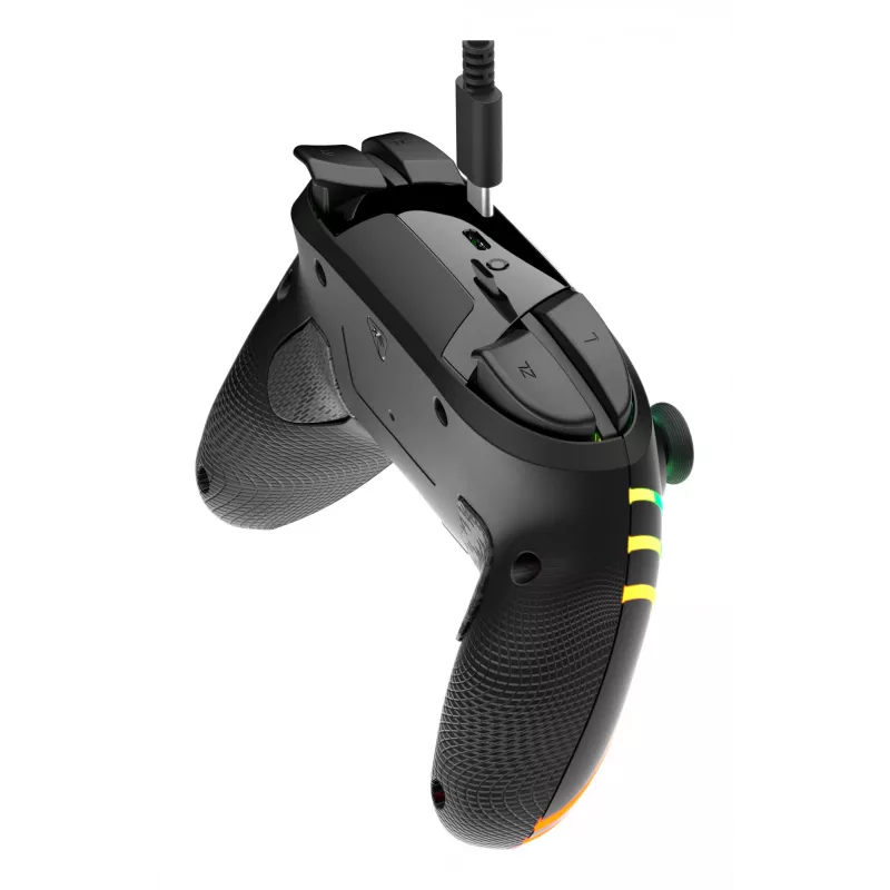 Comando de jogos RGB sem fios Turtle Beach Afterglow Wave preto para Nintendo Switch 2 — Bluetooth/USB-C, bateria integrada 20 h, cabo de 3 m