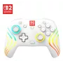 Comando de jogos RGB sem fios Turtle Beach Afterglow Wave branco para Nintendo Switch 2, Bluetooth/USB-C, bateria integrada 20 h, cabo de 3 m