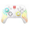 Comando de jogos RGB sem fios Turtle Beach Afterglow Wave branco para Nintendo Switch 2, Bluetooth/USB-C, bateria integrada 20 h, cabo de 3 m