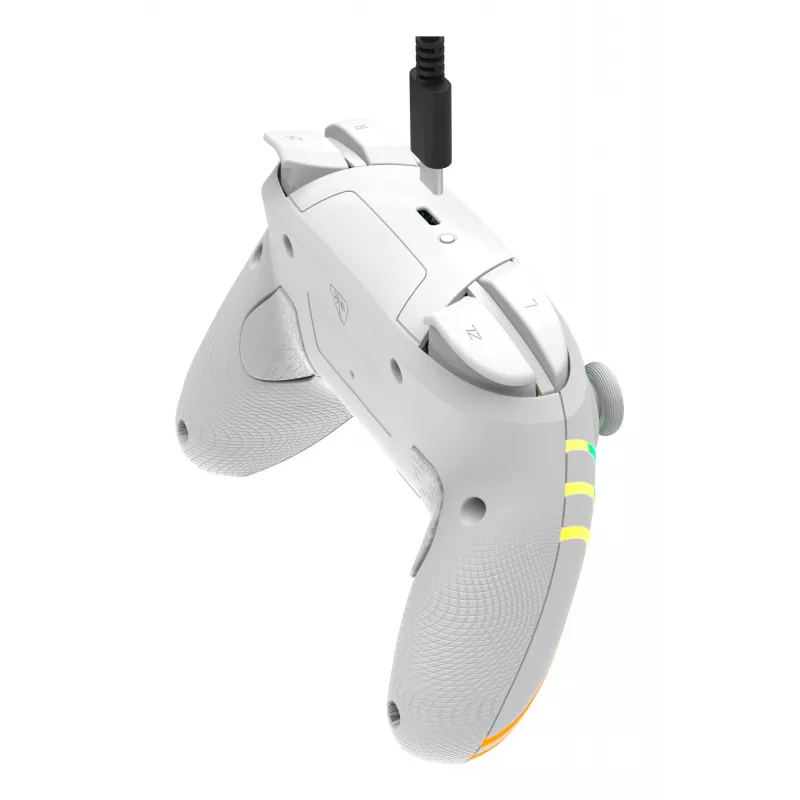 Comando de jogos RGB sem fios Turtle Beach Afterglow Wave branco para Nintendo Switch 2, Bluetooth/USB-C, bateria integrada 20 h, cabo de 3 m