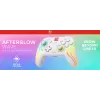 Comando de jogos RGB sem fios Turtle Beach Afterglow Wave branco para Nintendo Switch 2, Bluetooth/USB-C, bateria integrada 20 h, cabo de 3 m