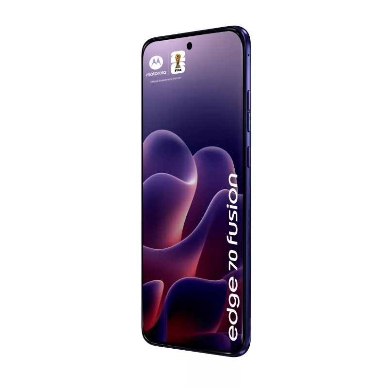 Smartphone Motorola edge 70 fusion — Snapdragon 7s Gen 3, 8 GB RAM, 256 GB, 6,78 polegadas OLED, câmara dupla 50 MP, 5G, Android 16, 5200 mAh, violeta