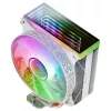 Mars Gaming MCPU-VR White Dissipador de CPU Dual Infinity Mirror ARGB 4 HCT Heatpipes 180W TDP Ventoinha PWM 12cm Ultra-silenciosa