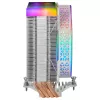 Mars Gaming MCPU-VR White Dissipador de CPU Dual Infinity Mirror ARGB 4 HCT Heatpipes 180W TDP Ventoinha PWM 12cm Ultra-silenciosa