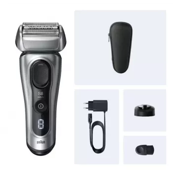 Máquina de barbear elétrica BRAUN Series 8 8617S Wet&Dry SensoAdapt — máquina de barbear de folha, sem fios, recarregável