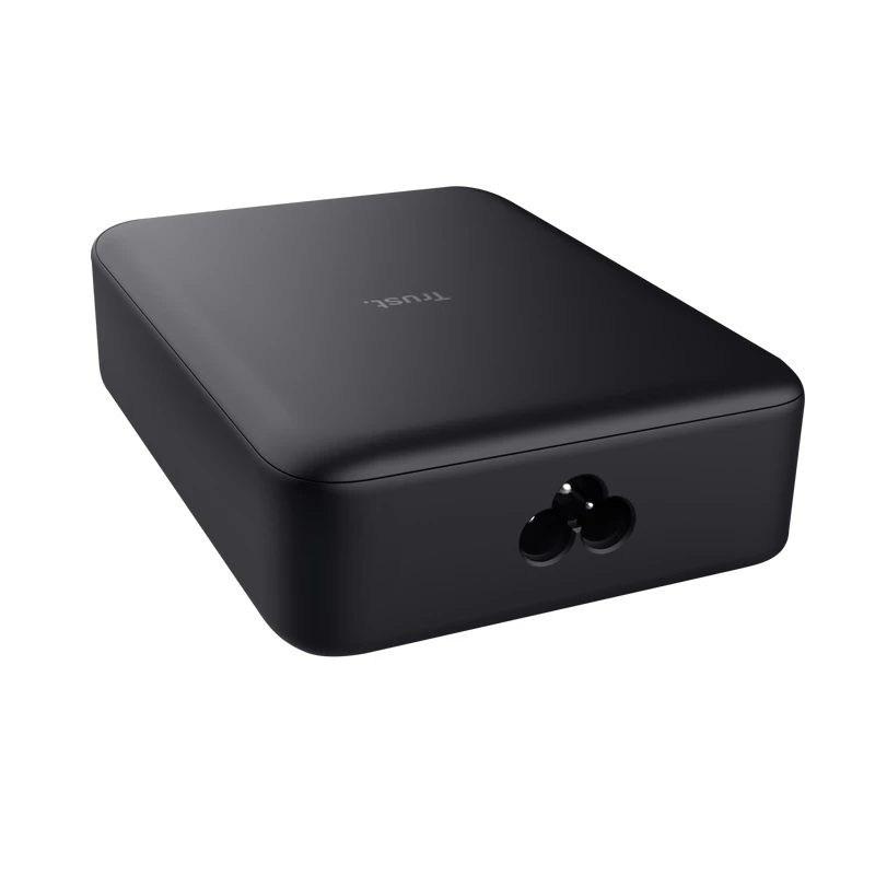 Carregador AC Trust Maxo preto 20 V 4 USB Type-C carregamento rápido