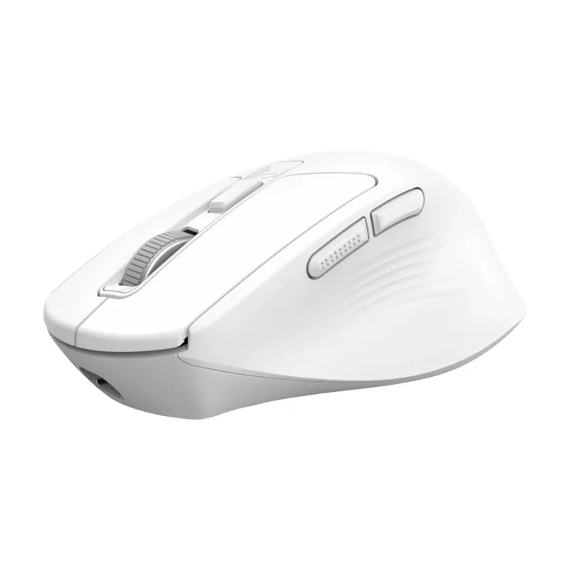 Rato de escritório sem fios para destros TRUST Niven – RF + Bluetooth, 3200 DPI, 7 botões, roda de scroll, branco