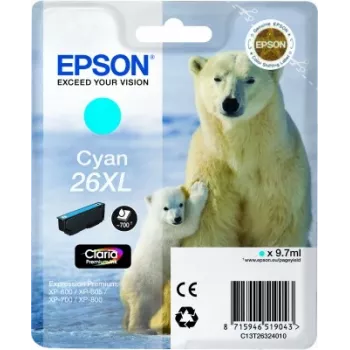 Epson Polar bear embalagem individual ciano 26XL Claria Premium Ink