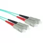 Cabo de patch de fibra ótica ACT 0,5 metros LSZH Multimodo 50/125 OM3 Duplex com fichas SC
