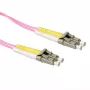 Cabo de patch de fibra ótica ACT 0,25 m LSZH Multimodo 50/125 OM4 Duplex com fichas LC