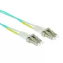 Cabo de patch de fibra ótica ACT 2,5 m LSZH Multimodo 50/125 OM3 Duplex com fichas LC
